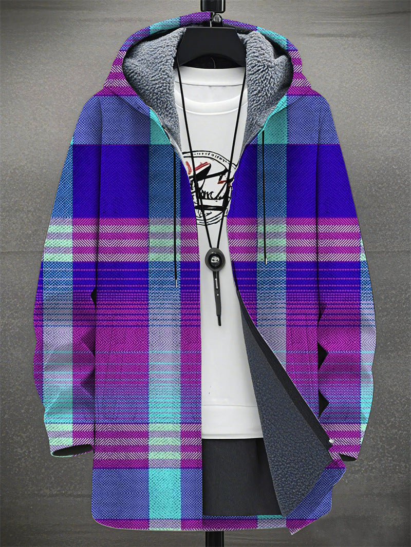 Herren-Freizeitjacke mit Digitaldruck und Samt