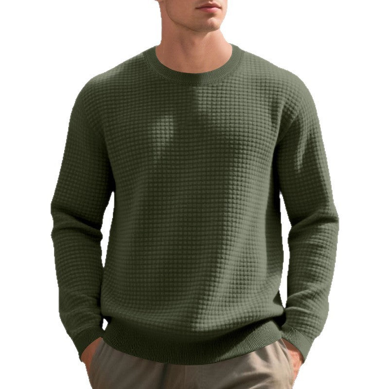 Basic Herren-Pullover ohne Kapuze aus Polyester mit Baumwollfutter