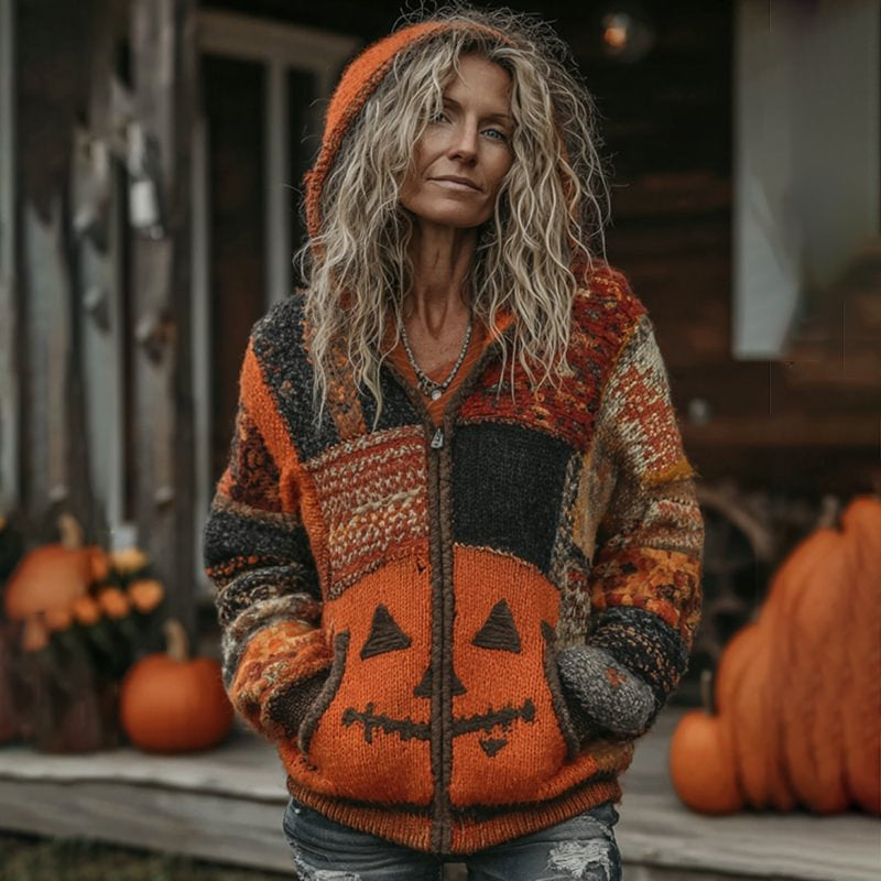 Halloween-Strickpullover im europäischen und amerikanischen Stil