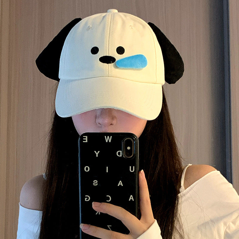 Niedliche Baseballcap mit 3D-Schniefwelpe – Ideal für Outdoor & Fotos