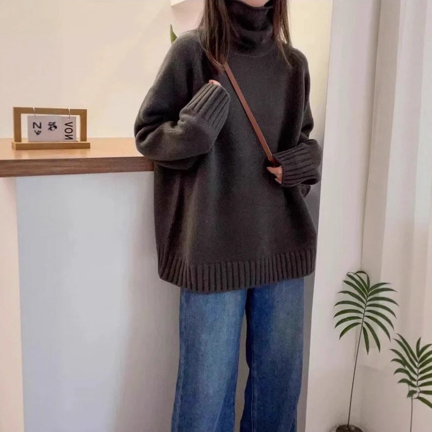 Lockerer Strickpullover im Japan-Korea-Casual-Stil – One Size