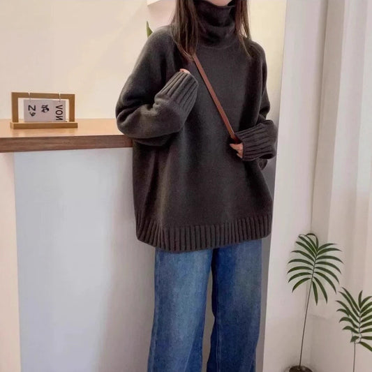 Lockerer Strickpullover im Japan-Korea-Casual-Stil – One Size