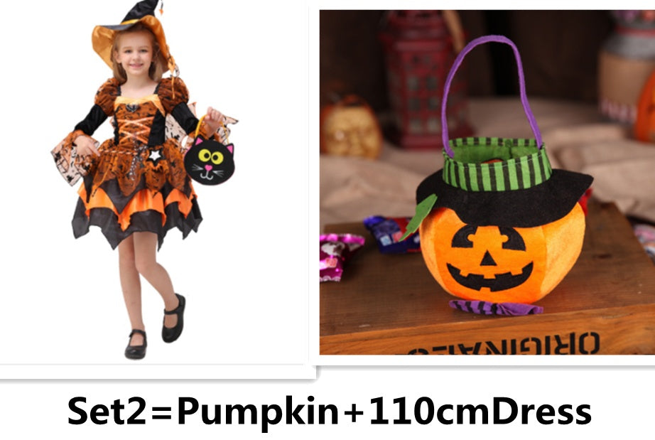 Halloween-Kinderkostüm Cosplay Hexenprinzessinnenkleid