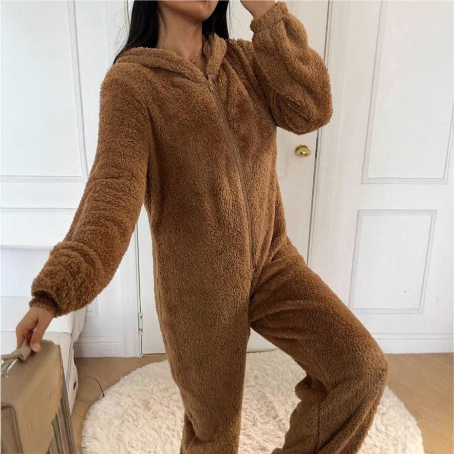 Damen Jumpsuit mit weitem Bund & geradem Bein, XS–L