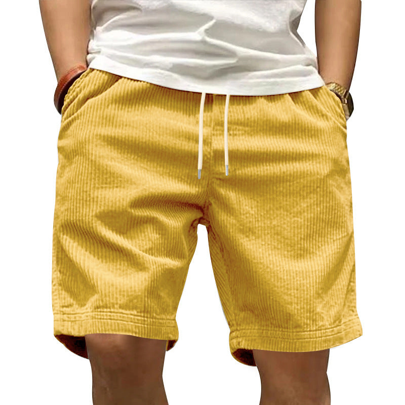 Neue, lässige Herren-Shorts aus dünnem Cord, die zu jedem Outfit passen