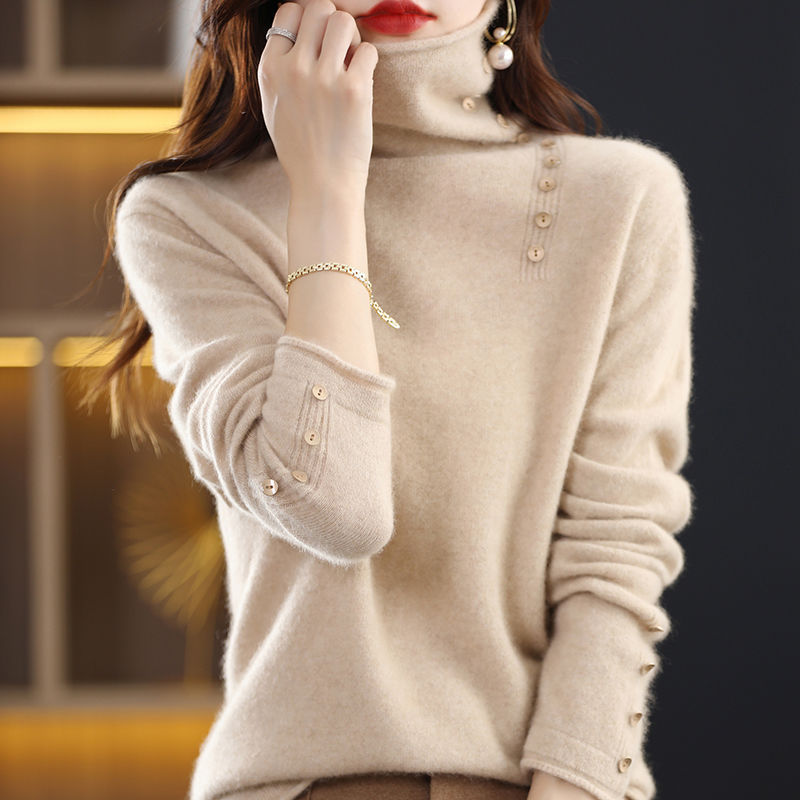 Kurz geschnittener Strickpullover aus Core-Spun-Garn – One Size