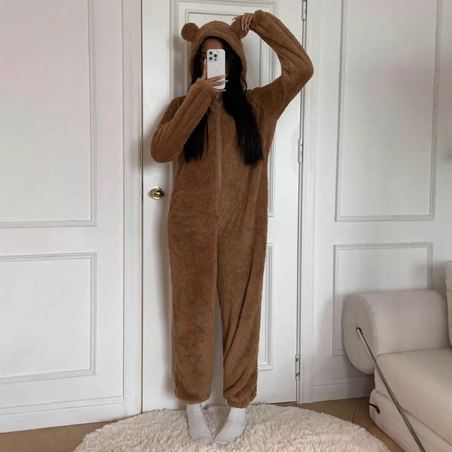 Damen Jumpsuit mit weitem Bund & geradem Bein, XS–L