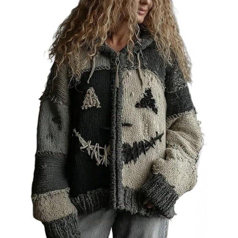 Halloween-Strickpullover im europäischen und amerikanischen Stil