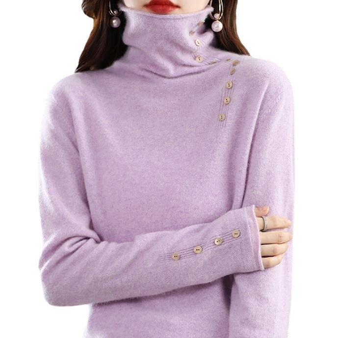 Kurz geschnittener Strickpullover aus Core-Spun-Garn – One Size