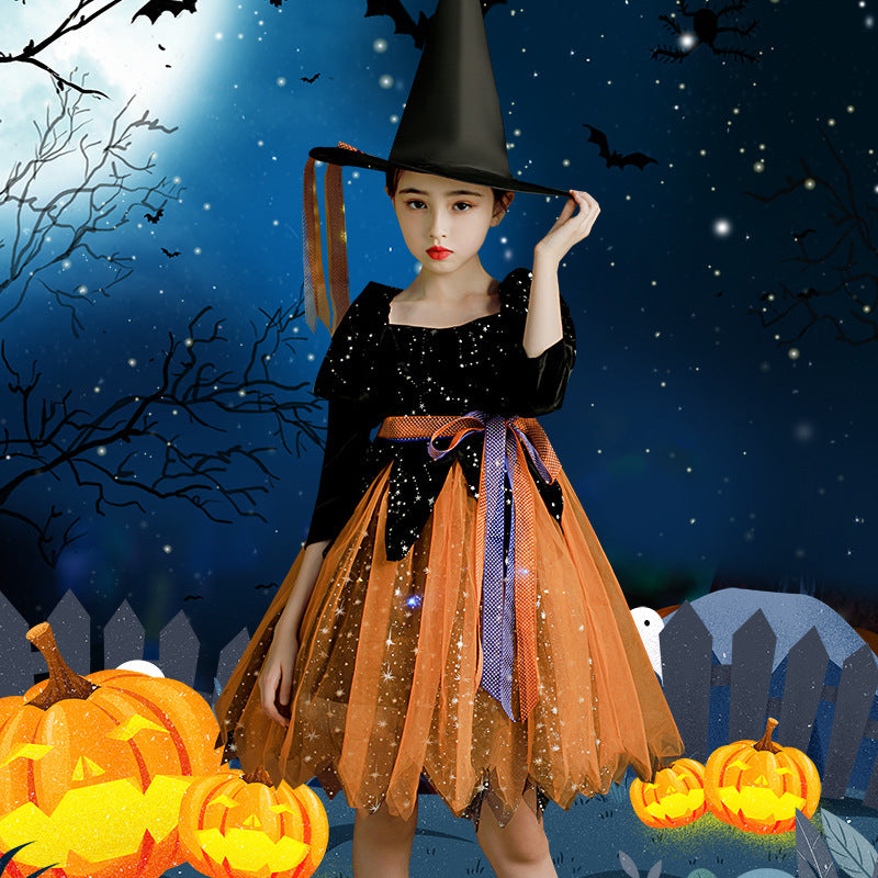 Halloween-Kinderkleidung Mädchenkleid