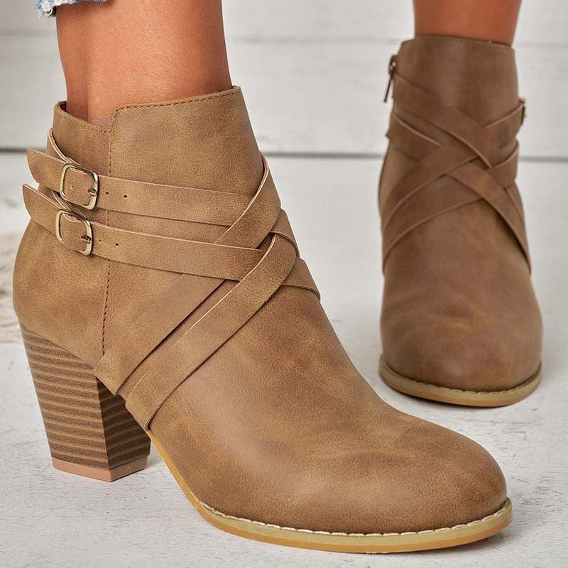Plateau-Kurzboots für Plus Size – Beinverlängernder Effekt