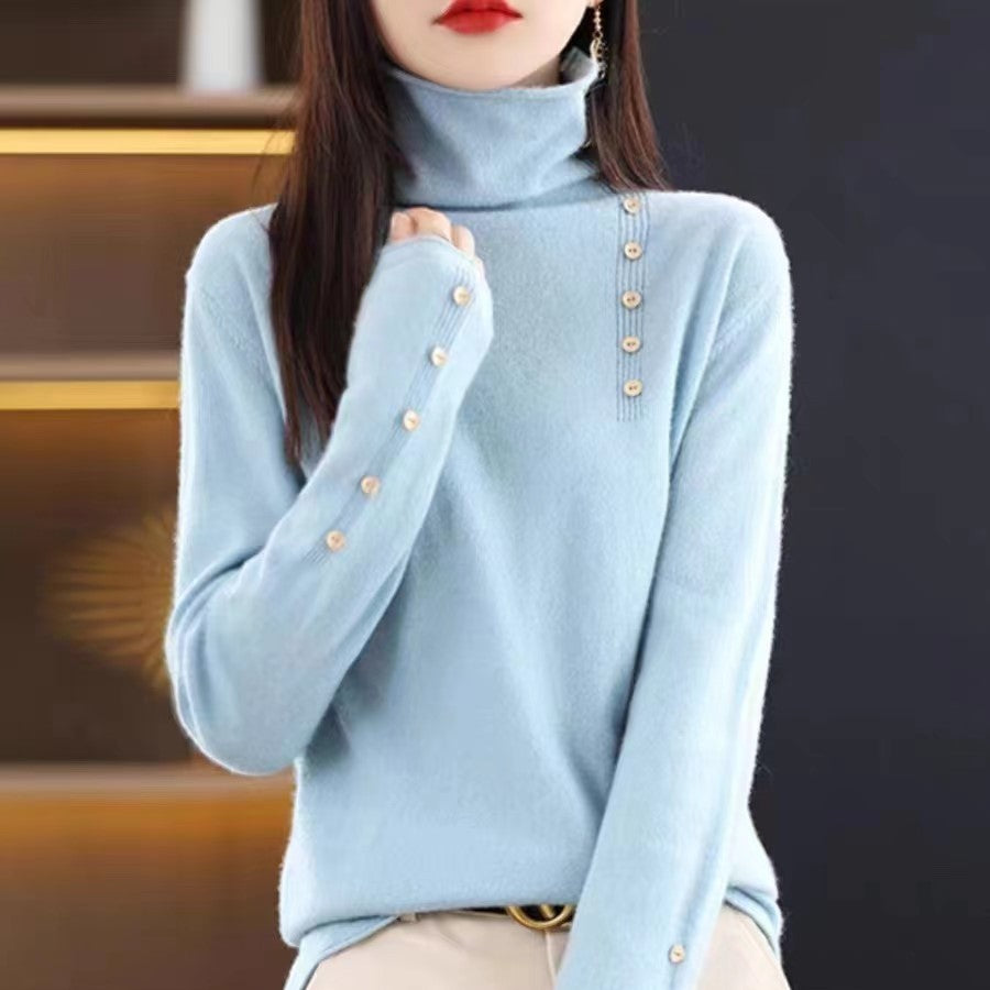 Kurz geschnittener Strickpullover aus Core-Spun-Garn – One Size