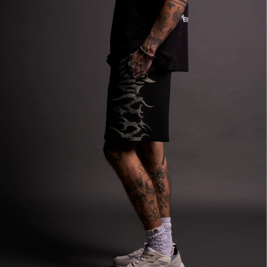 Casual Sportshorts mit Flame-Design