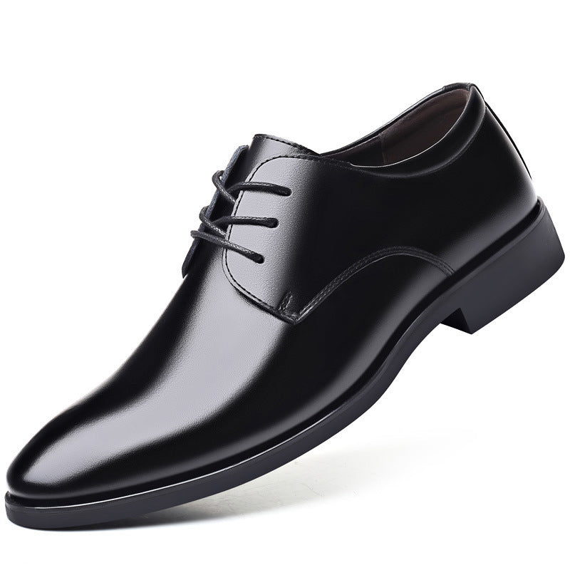 Elegante Spitzschuhe mit Leder-Zehenkappe, Schwarz/Braun, Größen 38–46