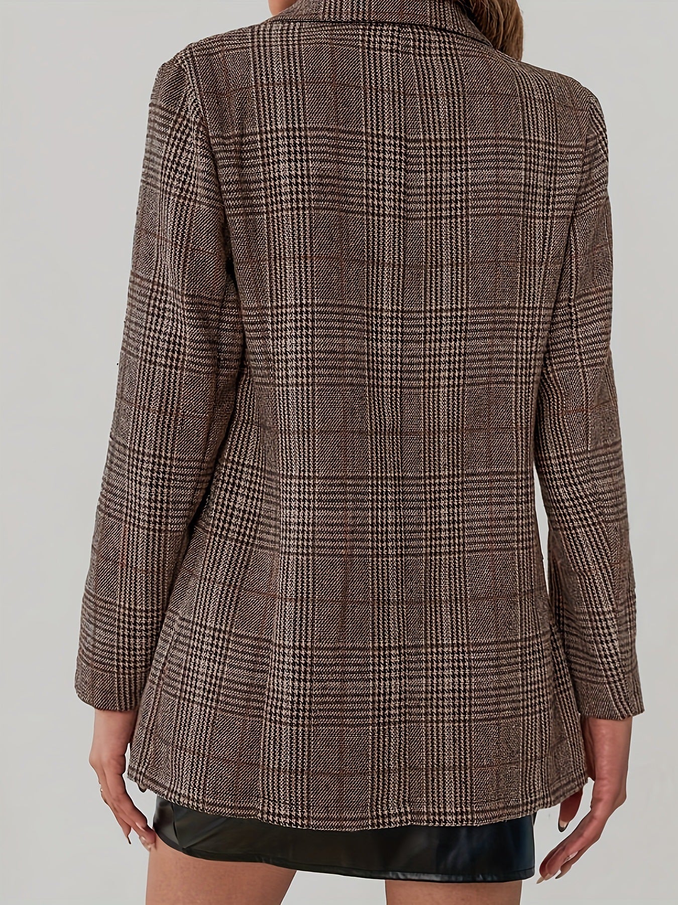 Braune Stretch-Jacke für Damen aus Spandex