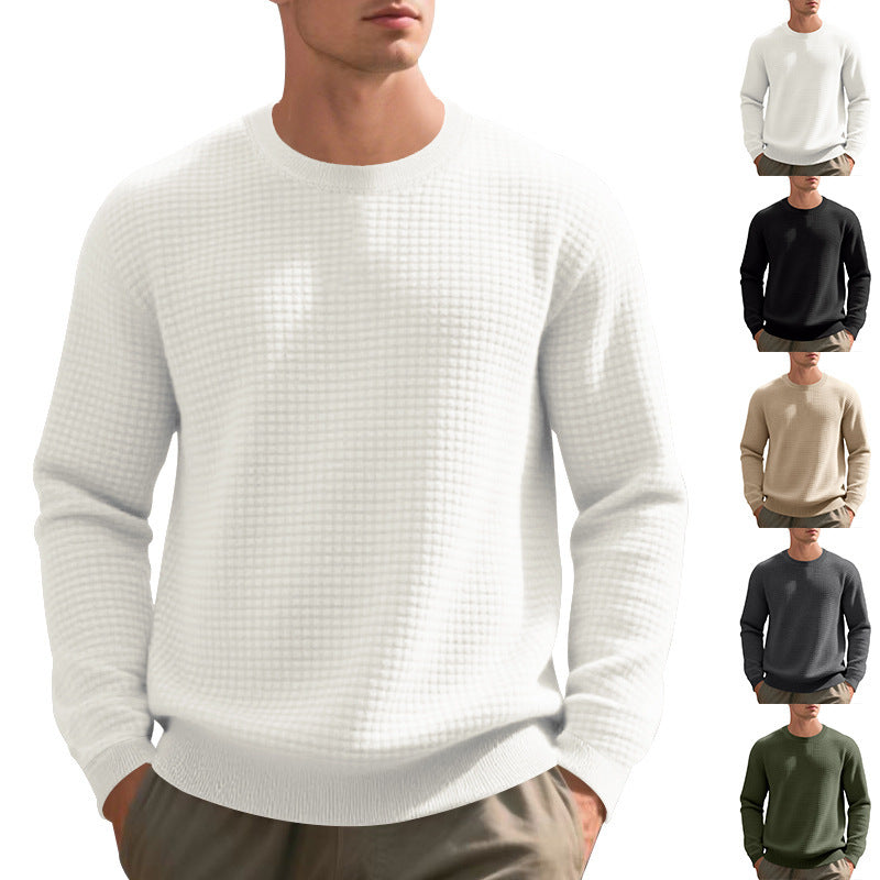 Basic Herren-Pullover ohne Kapuze aus Polyester mit Baumwollfutter