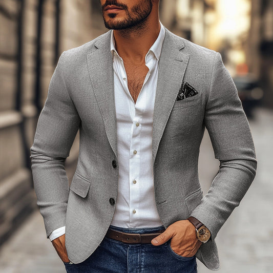 Lässiger bedruckter Anzug mit zwei Knöpfen