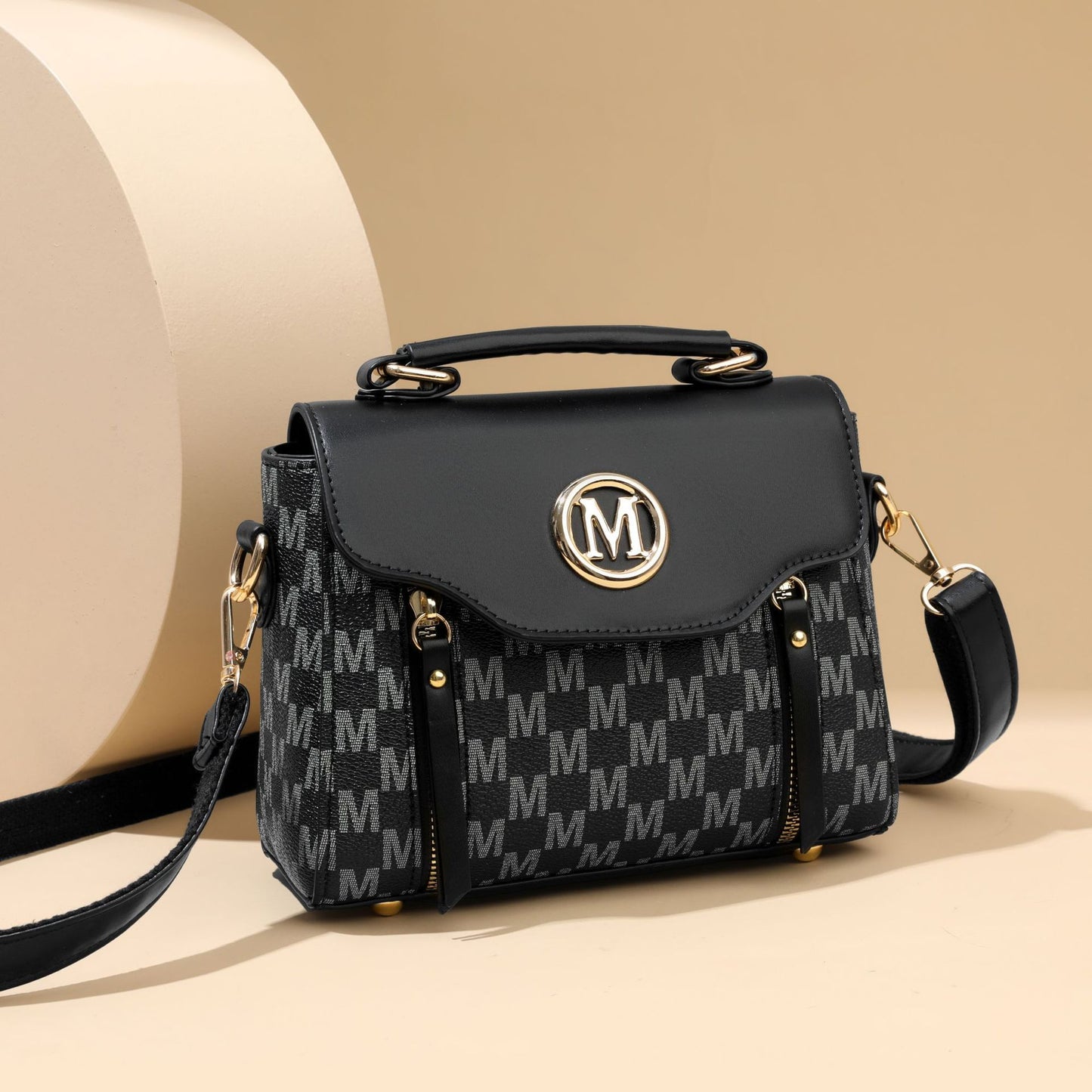 Damen Schultertasche im Retro-Design