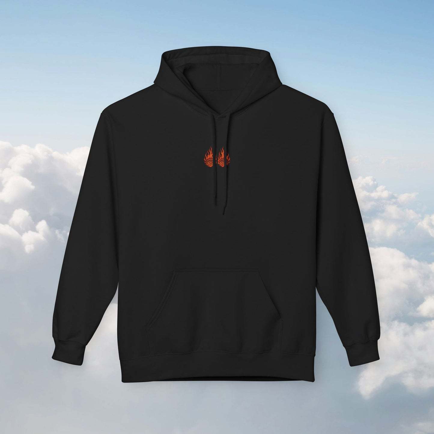 Schwarzer Hoodie aus Polyester in XS–3XL