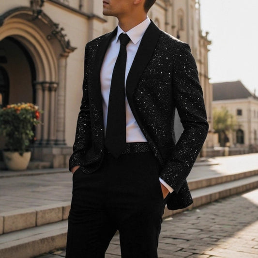 Lässiger, glänzender Herren-Blazer für Bankette, Hochzeiten und Partys