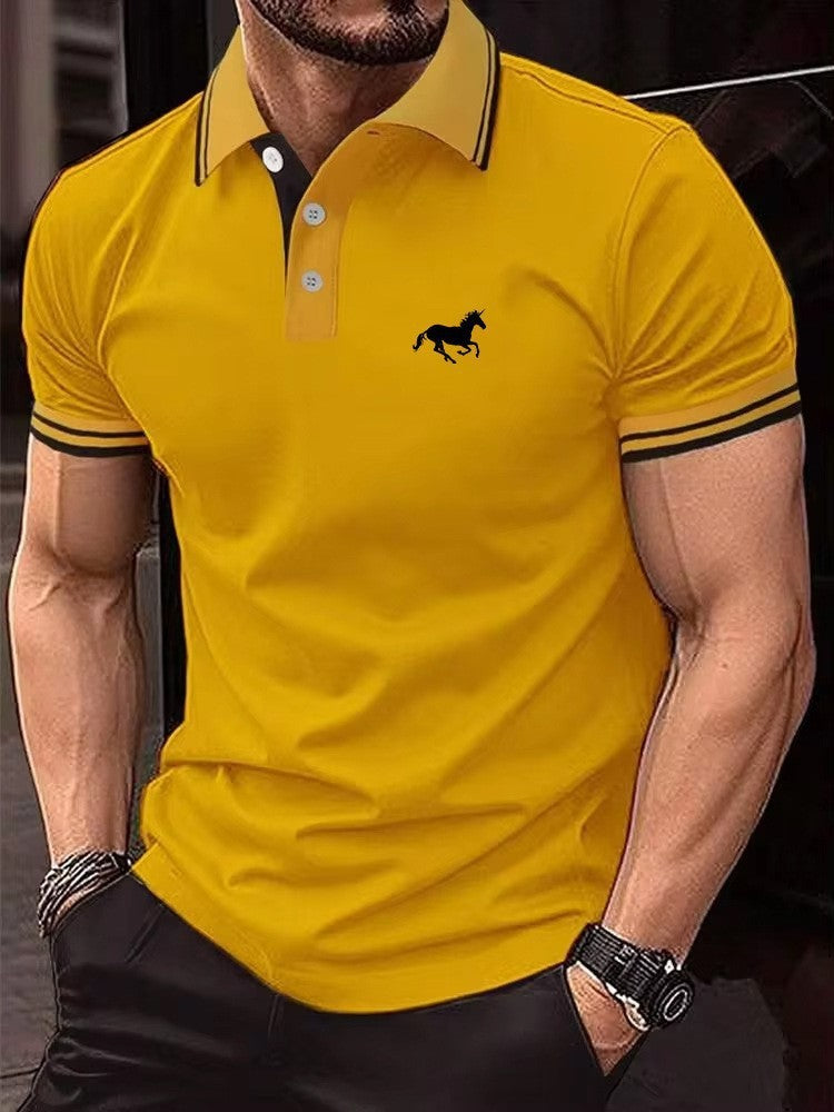 Herren Slim-Fit Streifen-T-Shirt – Leichtes Sommer-Polyester, S–5XL