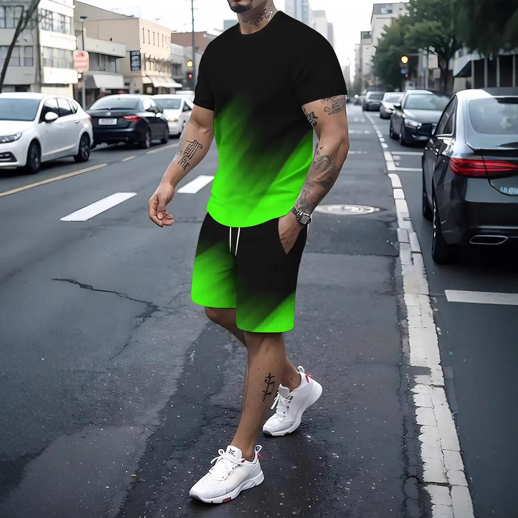 Zweiteiliges Sommer-Set aus T-Shirt & Shorts – Young Casual