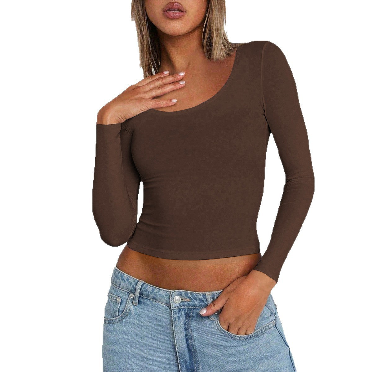 Damen-Slim-Longsleeve im angesagten Style
