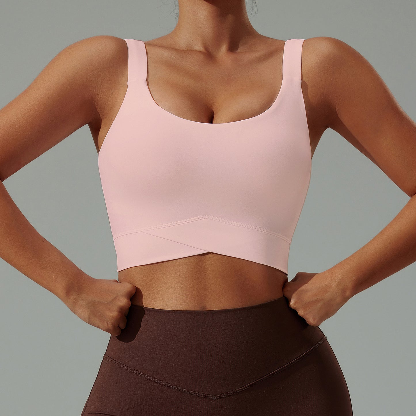 Nahtloses Damen Sport-Bustier mit Vollschale & Brustpolster, S–XL