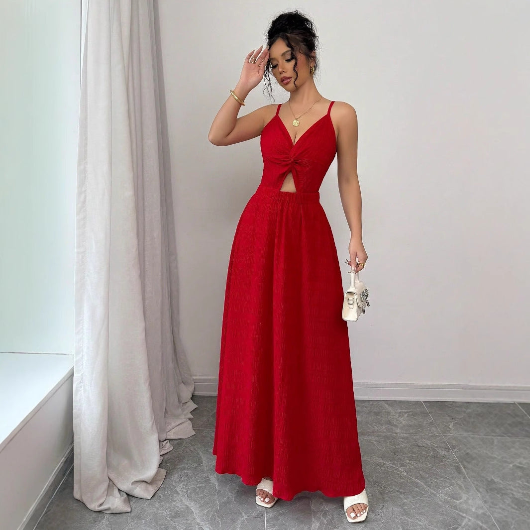 Elegantes rotes Urlaubskleid – Leicht & strandtauglich