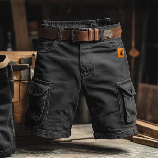 Herren-Sportshorts mit geradem Schnitt aus Polyester