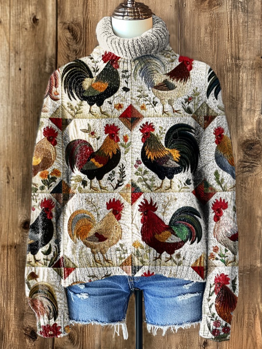 Lässiger Cardigan mit abstraktem Print für Damen