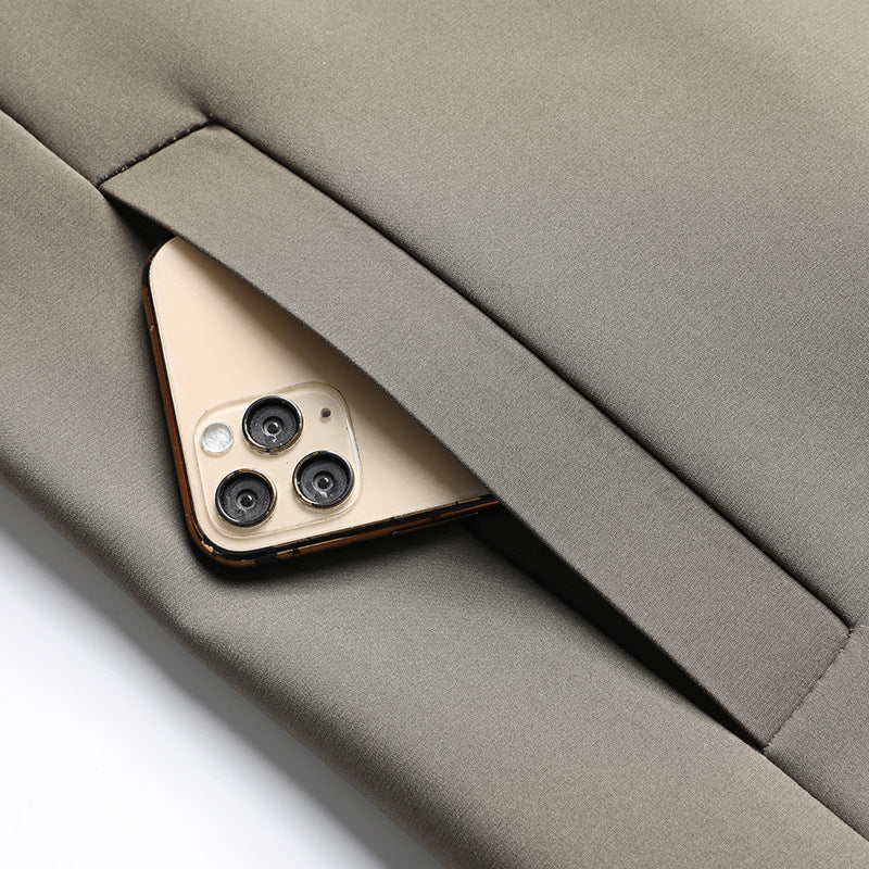 Herren-Freizeitjacke mit Polokragen, einfarbig