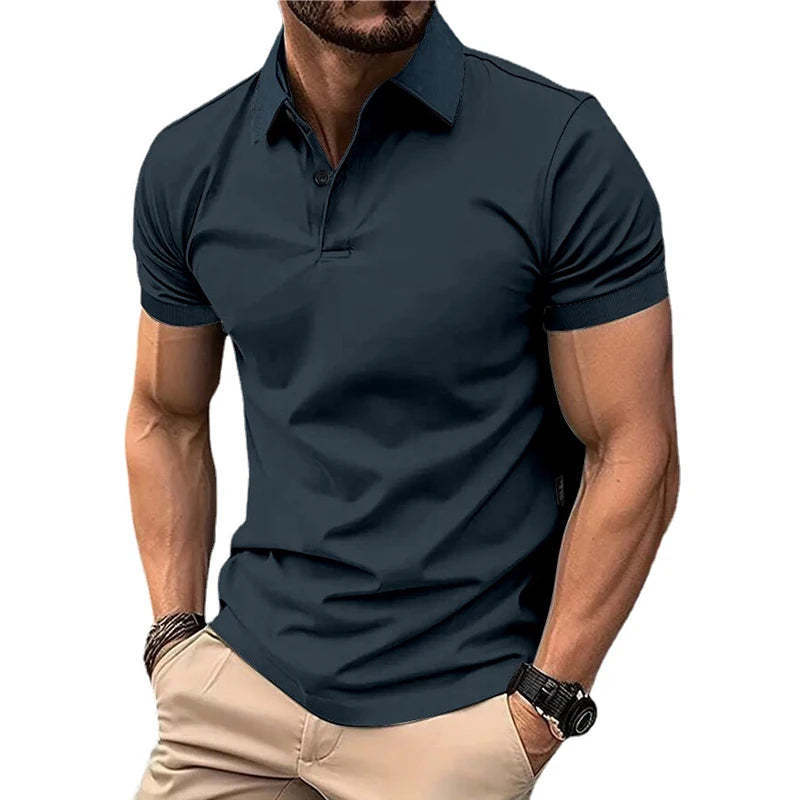 Herren Kurzarmshirt – Schlank geschnittenes Baumwoll-Mix T-Shirt in vielen Farben