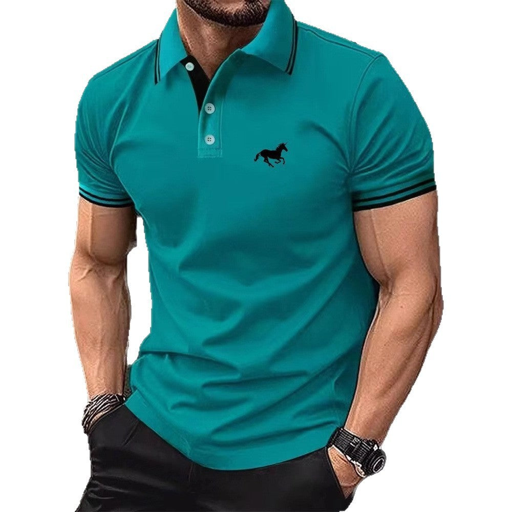Herren Slim-Fit Streifen-T-Shirt – Leichtes Sommer-Polyester, S–5XL