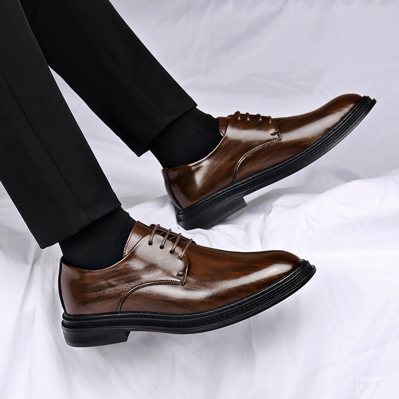 Herren-Anzugschuhe aus Leder, Herbst- und Winterkleidung, Hochzeitsschuhe, Bräutigam-Schnürschuhe
