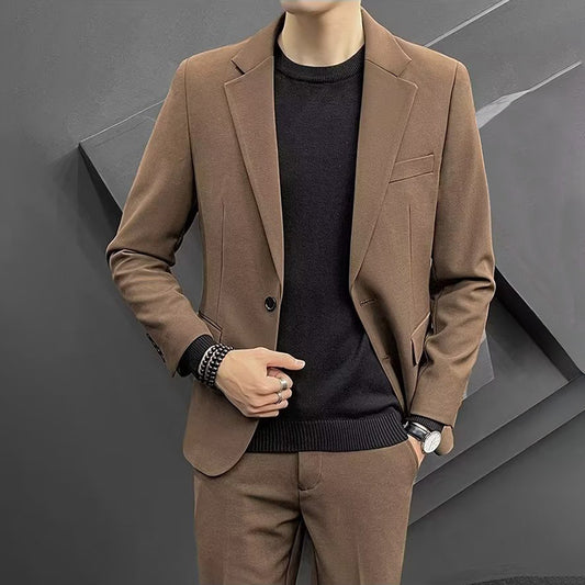 Koreanischer Slim-Fit Business-Stil Freizeitanzug Oberteil