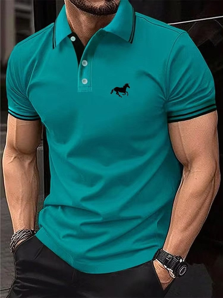 Herren Slim-Fit Streifen-T-Shirt – Leichtes Sommer-Polyester, S–5XL