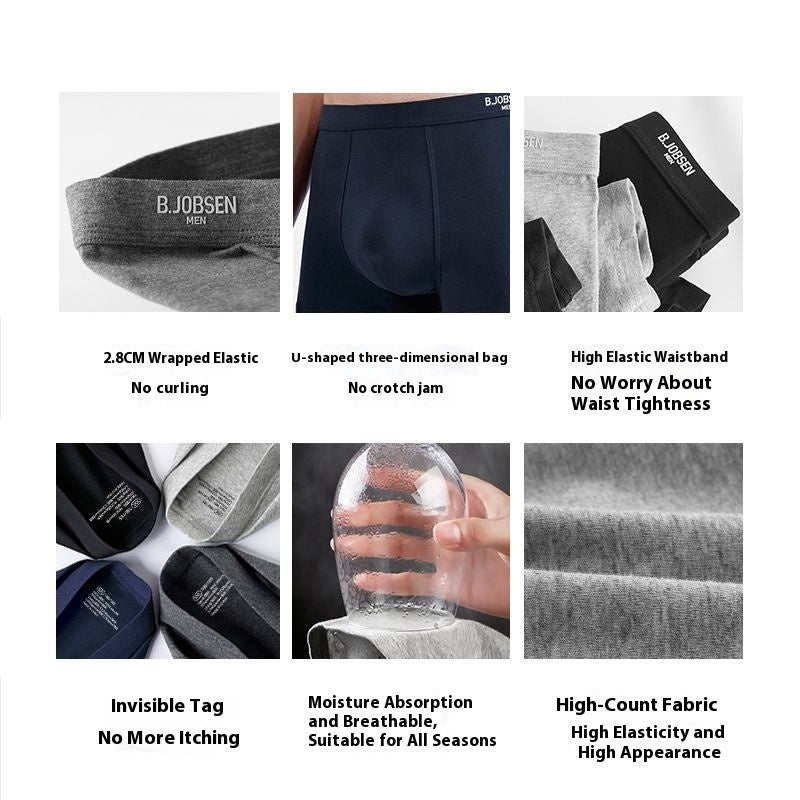 7A Antibakterieller Schritt, atmungsaktive Sommerunterwäsche aus reiner Baumwolle in Übergröße für Herren, Sommergröße