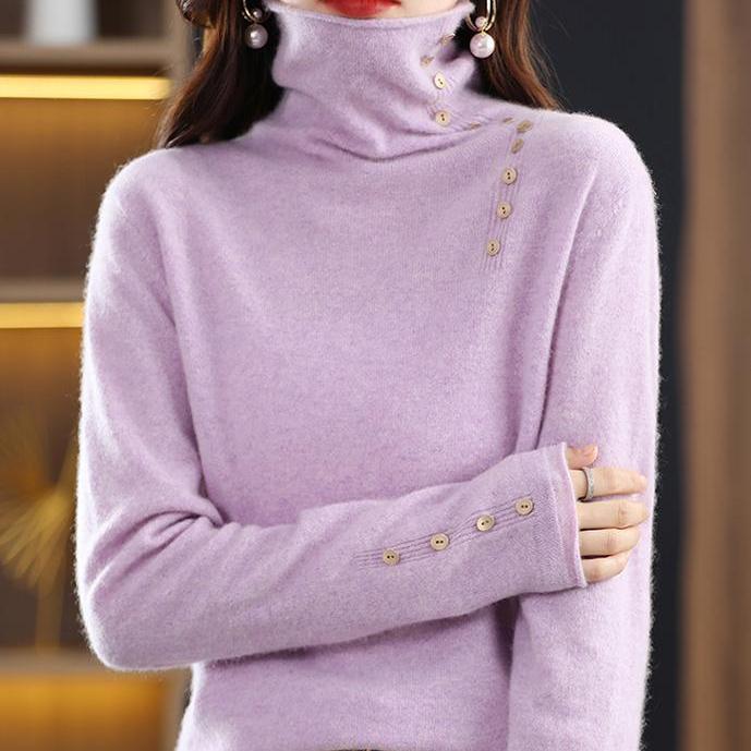 Kurz geschnittener Strickpullover aus Core-Spun-Garn – One Size