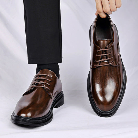 Herren-Anzugschuhe aus Leder, Herbst- und Winterkleidung, Hochzeitsschuhe, Bräutigam-Schnürschuhe