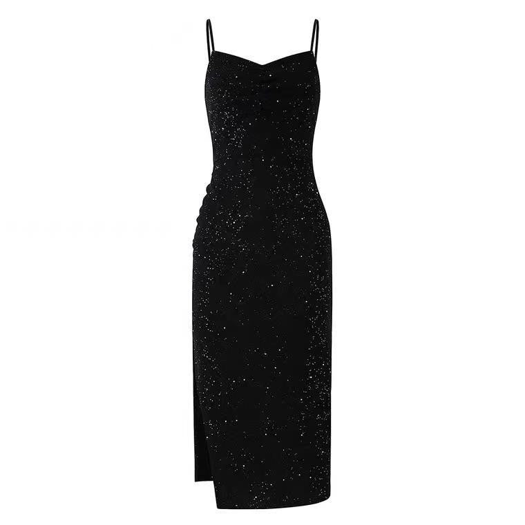 Elegantes Damenkleid – Französische Träger und Slimming Effekt
