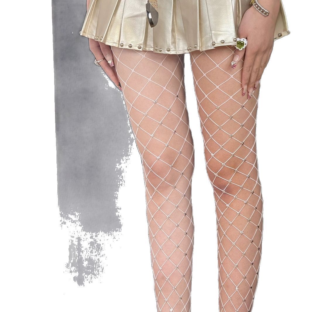 Sexy Damen Bodystocking mit Streifen-/Karo-Muster aus Nylon, Einheitsgröße