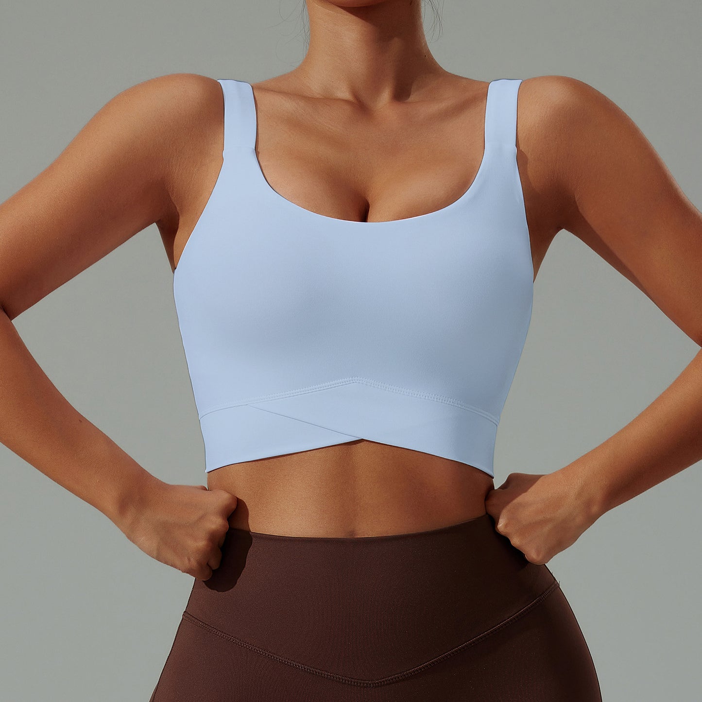 Nahtloses Damen Sport-Bustier mit Vollschale & Brustpolster, S–XL