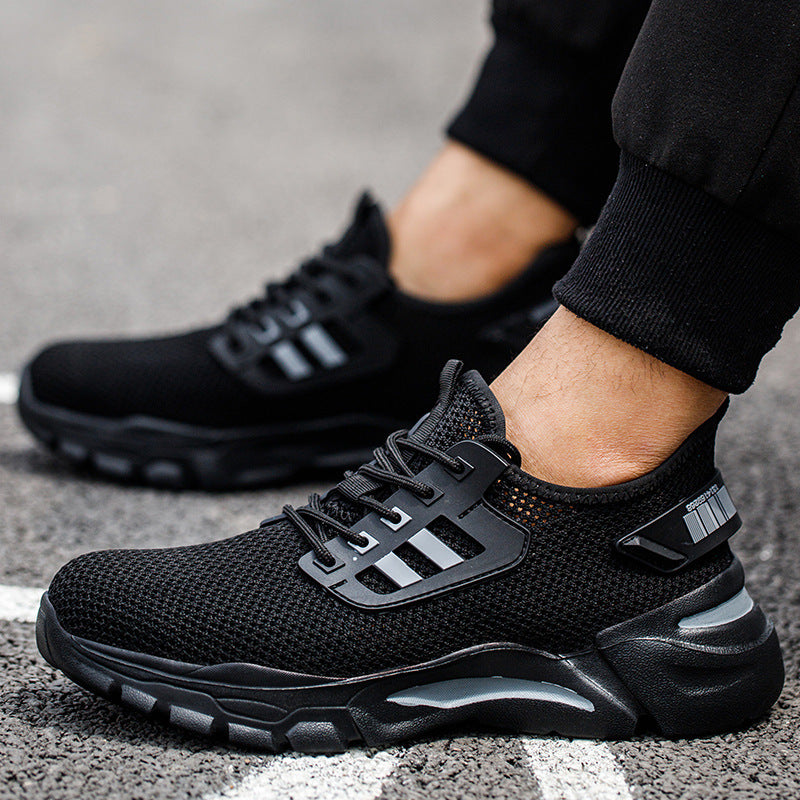 Herren Sicherheitsschuhe aus Flyknit mit Stahlkappe, Größen 37–46