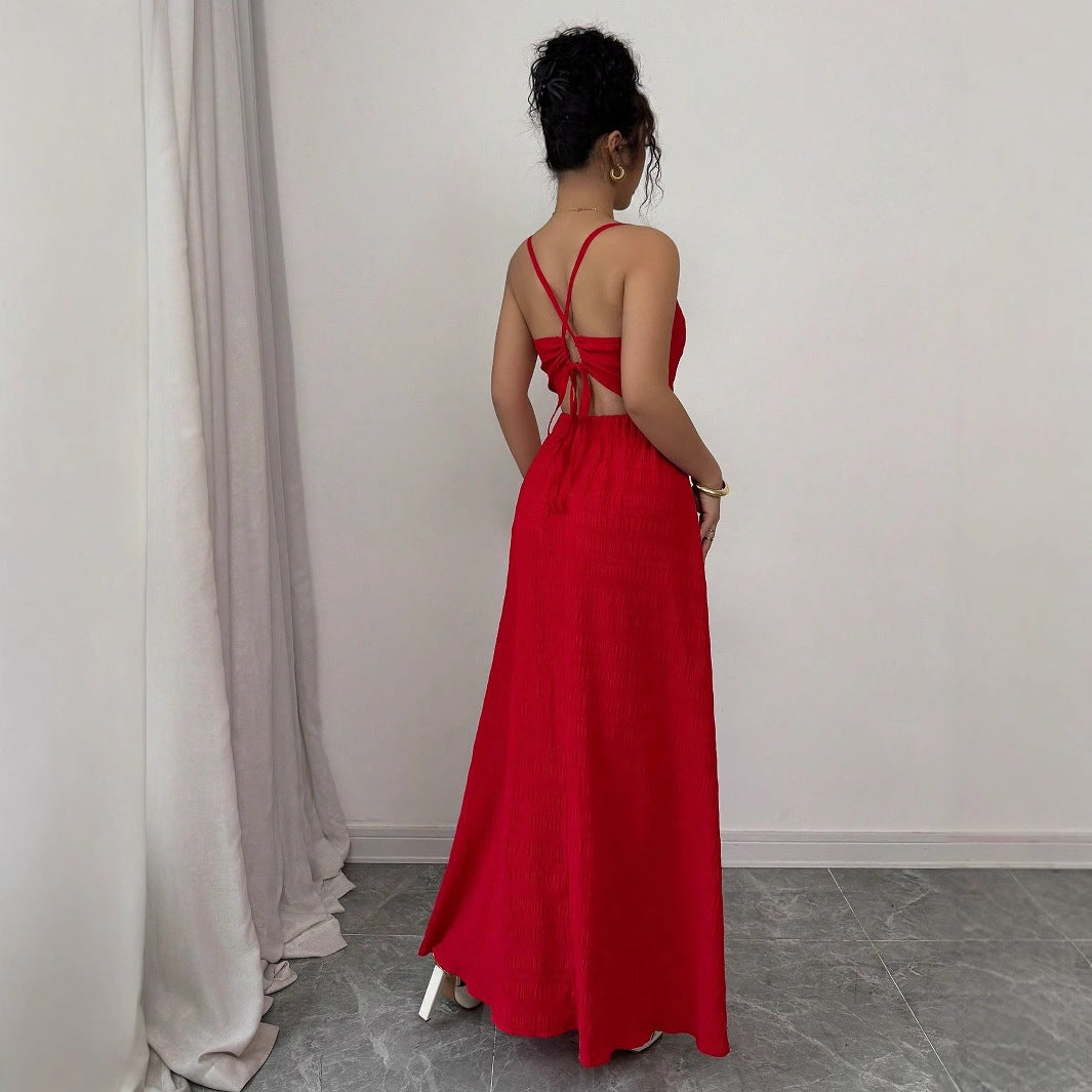 Elegantes rotes Urlaubskleid – Leicht & strandtauglich