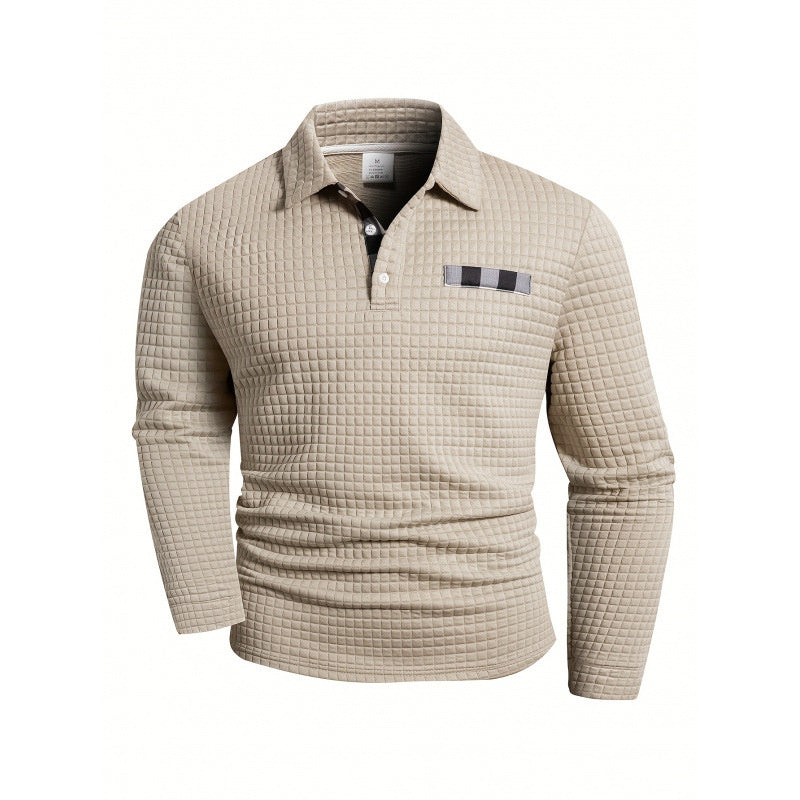 Herren Karierte Freizeitjacke aus Polyester – Leichte Übergangsjacke