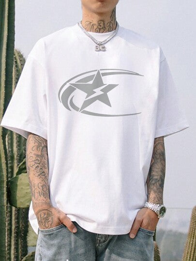 Lässiges Herren-T-Shirt mit kurzen Ärmeln aus hochwertigem, einzigartigem Stoff