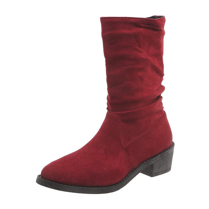 Damen Smoke-Pipe Stiefel – Spitz & Knöchelhoch