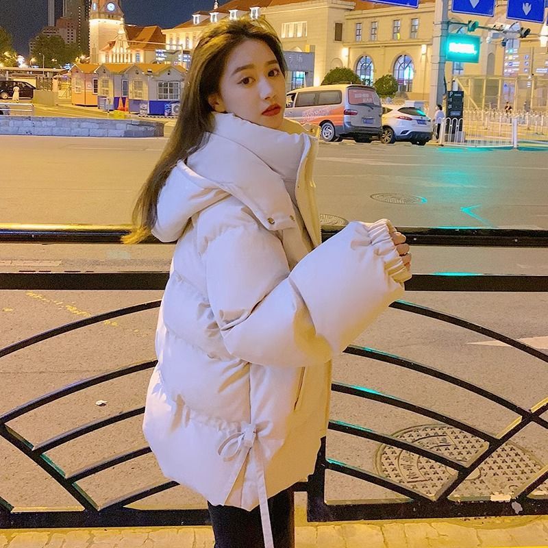 Damen Baumwoll-Mantel mit Puffärmeln – Loose Fit