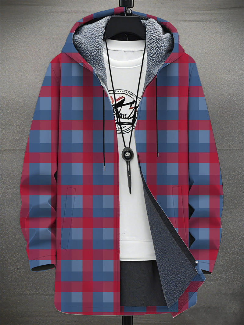 Herren-Freizeitjacke mit Digitaldruck und Samt